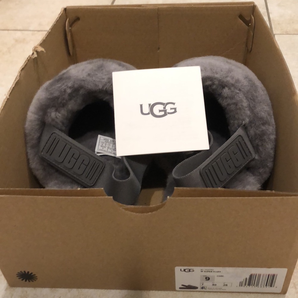 UGG Super Fluff Slippers grey - Picture 11 of 14